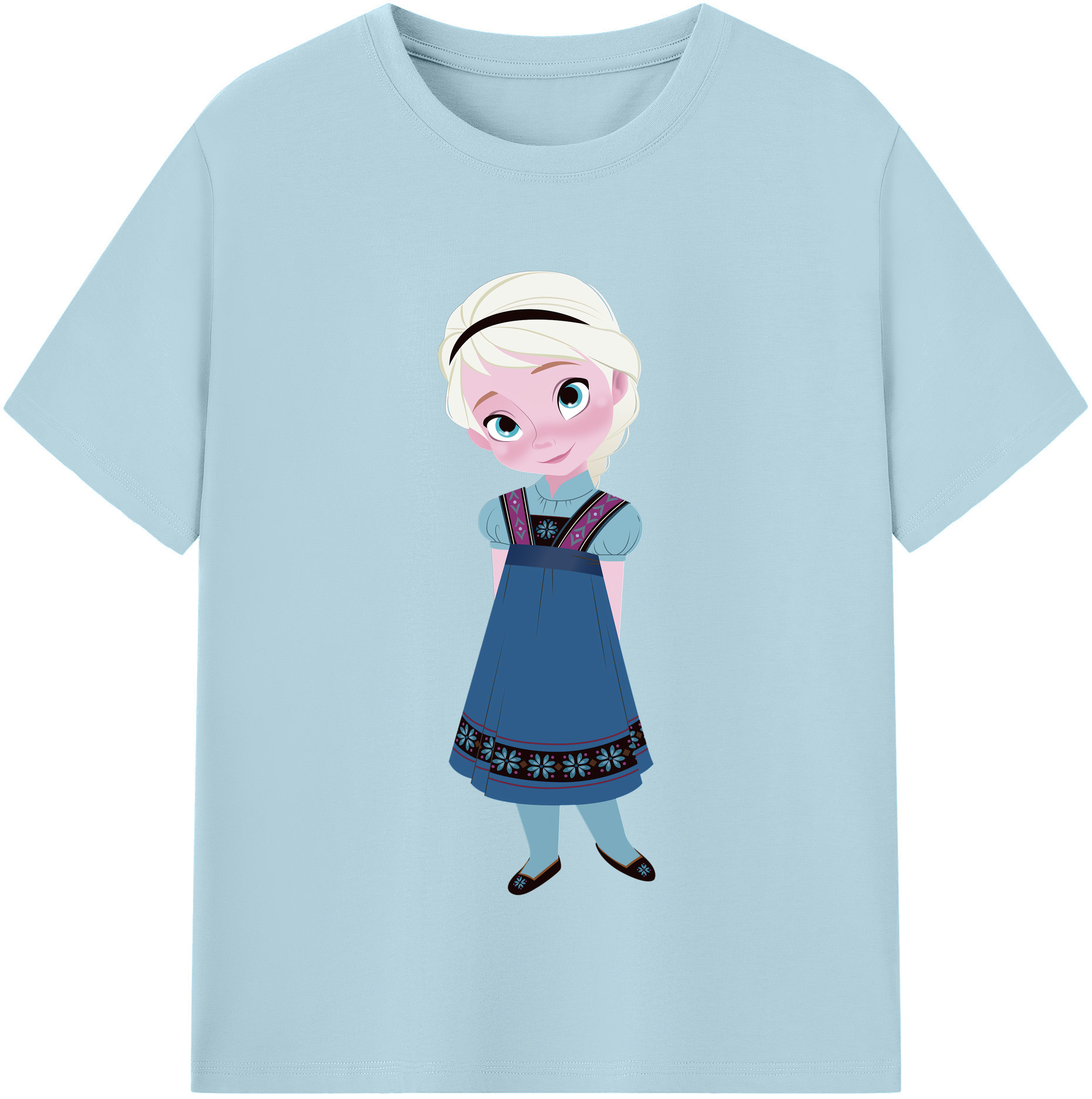 アナと雪の女王 アンナ エルサ Frozen Anna Elsa 綿100％半袖Tシャツ（フロントプリント）